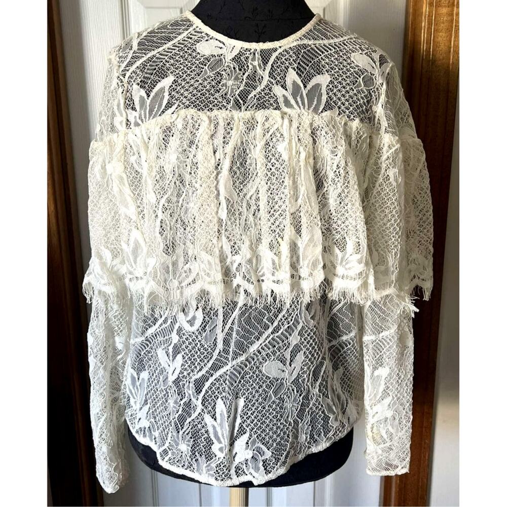 Who What Wear Women’s Ivory/Cream Lace Blouse – Size S